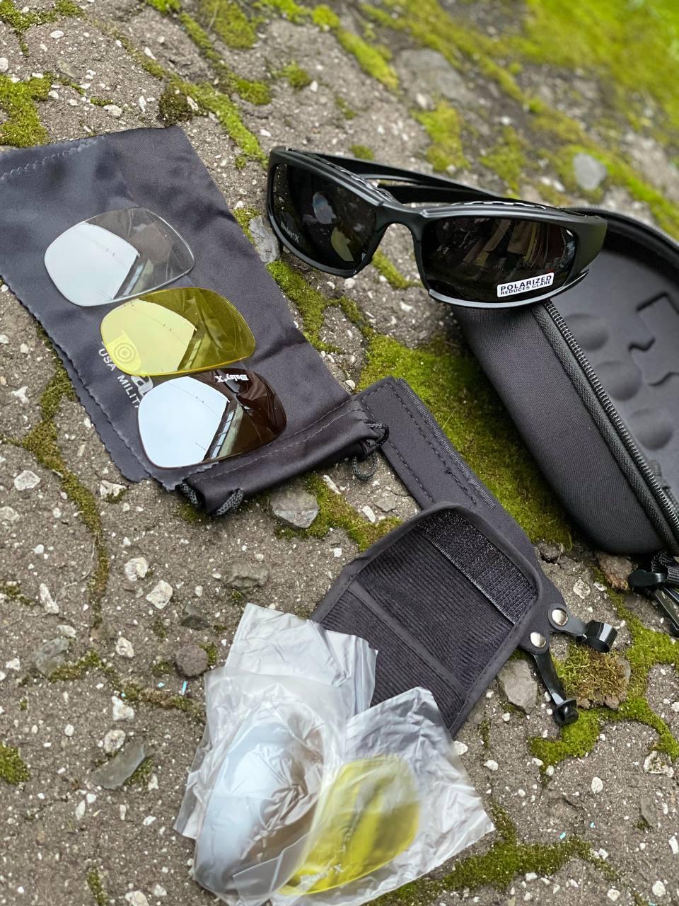 Тактические защитные очки Daisy X7 со сменными линзами/фильтрами из прочного поликарбоната - фото 2 - id-p2179962162