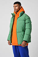Зимняя мужская Куртка зеленая теплая Оверсайз Vamos Vektor Lime Nestore Зимова чоловіча Куртка зелена тепла