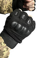 Тактические перчатки черные / Перчатки без пальцев