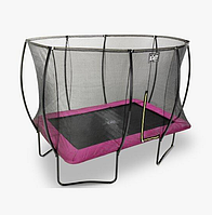 Батут EXIT Silhouette с защитной сеткой прямоугольный 214x305см розовый (большой, для детей и взрослых) Не