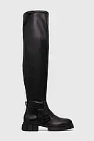 Urbanshop com ua Чоботи Tommy Hilfiger STRETCH MONOCHROMATIC LONGBOOT жіночі колір чорний на платформі