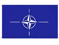 Прапор НАТО 90х150см лучшая цена с быстрой доставкой по Украине