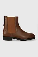 Urbanshop com ua Шкіряні черевики Tommy Hilfiger ELEVATED ESSENT THERMO BOOTIE жіночі колір коричневий на