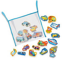 Набір наклейок для ванної 4M Транспорт Bubblie Duckie 00-04748 Іграшки для ванної купання