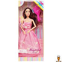 Детская кукла "beautiful girl", в нарядном платье, игрушка, от 3 лет, Bambi D200-216(Pink)