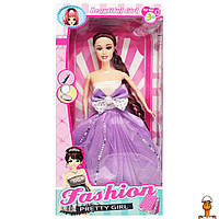 Детская кукла "fashion pretty girl", в нарядном платье, игрушка, от 3 лет, Bambi YE-78(Violet)