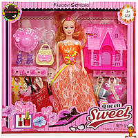 Детская кукла с нарядами "queen sweet", с аксессуарами, игрушка, от 3 лет, Bambi 313K44(Orange)