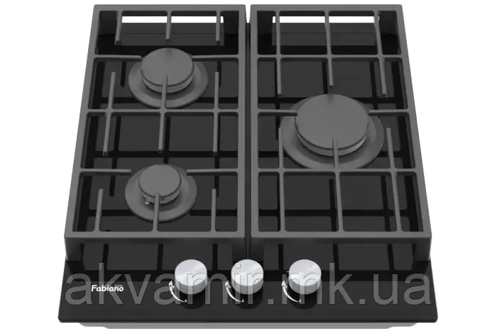 Газова варильна поверхня Fabiano FHG 8453 VGH Black Glass, фото 1