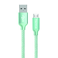 Кабель ColorWay USB - micro USB (M/M), 1 м, Mint (CW-CBUM002-MT) SM