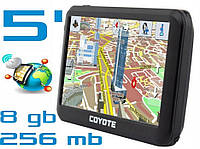 Gps навигатор экран 5 дюймов 256mb 8gb Coyote 556 с картами навигации