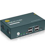 KVM Switch 2 Ports, 4K 60Hz 4 USB 2.0 Hub, KVM Switch 2 Computers 2 Mo