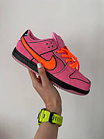 Женские кроссовки Nike SB Dunk Low x Powerpuff Girls Blossom розового цвета