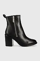 Urbanshop com ua Шкіряні черевики Tommy Hilfiger Zip High Heel Boot жіночі колір чорний каблук блок РОЗМІРИ