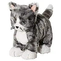 LILLEPLUTT Плюшевая игрушка, серый/белый кот Ікеа