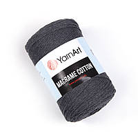 Macrame cotton Yarnart 2mm темно-серый (№758) упаковка 4 шт шнур хлопковый