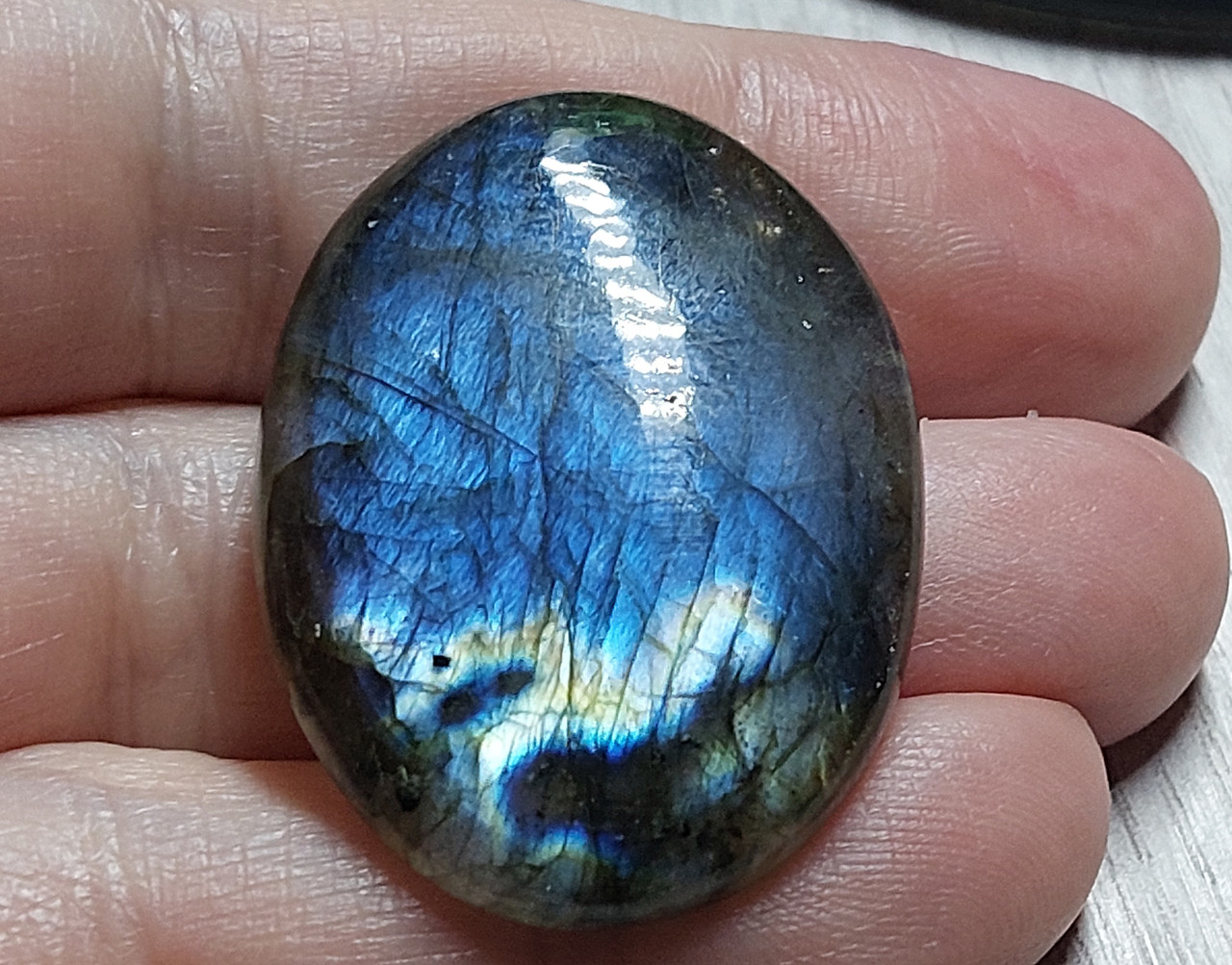 Лабрадорит 44.95 Сt 34.15х25.9х6 мм, фото 1