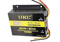 Преобразователь авто инвертор UKC DC/DC 24V-12V 20A 240Вт - htpk