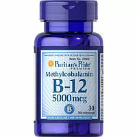 Метилкобаламин Puritan's Pride Vitamin B-12 (Methylcobalamin) 5000 mcg 30 Microlozenges FG, код: 7537805