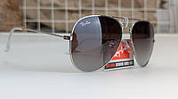 УЦЕНКА RayBan 3025 Aviator Очки Солнцезащитные коричневыми градиентные линзы металлическая серебряная оправа