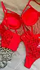 Комплект білизни корсет + стринги. Колір червоний., фото 8