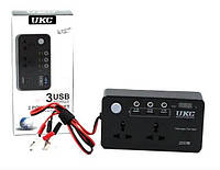 Преобразователь с защитой от перегрузок UKC AC/DC 200W 12V LCD + USB; - htpk