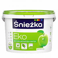 Краска акриловая для стен и потолков Sniezka Eko (10 л) Снежка Эко