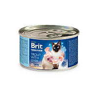 Влажный корм для кошек Brit Premium Trout & Liver 200 г (паштет с форелью и печенью) p