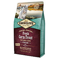 Сухой корм для стерилизованных кошек Carnilove Fresh Carp & Trout 2 кг (рыба) p