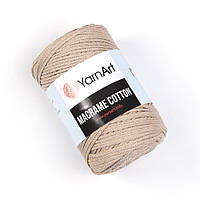 Macrame cotton Yarnart 2mm бежевый (№753) упаковка 4 шт шнур хлопковый макраме коттон Ярнарт