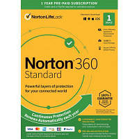 Антивирус Norton by Symantec NORTON 360 STANDARD 10GB 1 USER 1 DEVICE 12M (21409591)