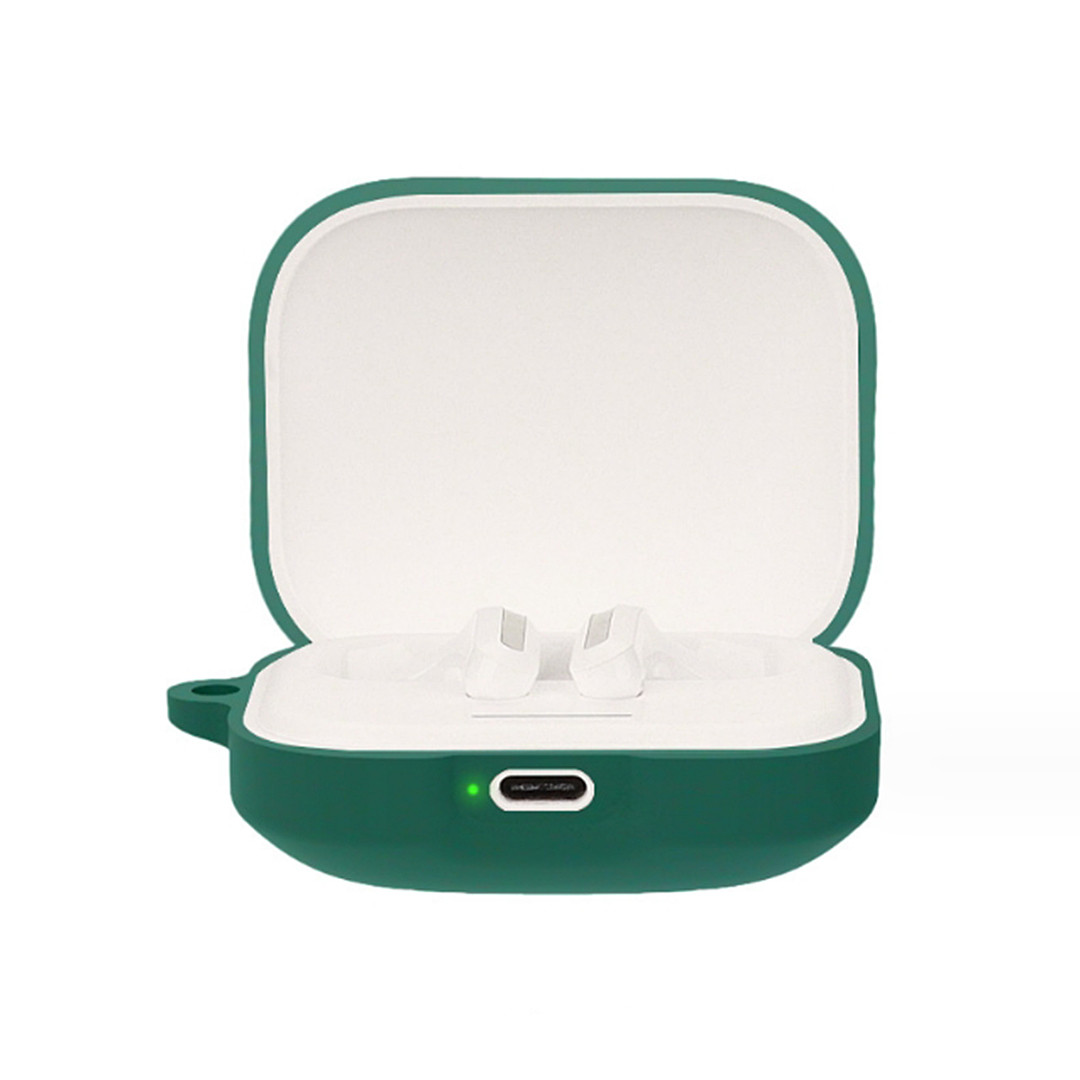 Силіконовий чохол для навушників Xiaomi Redmi Buds 5 | чохол + карабін | зелений