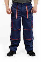 Штани робочі "Атлант" сині з помаранчевим, робочий одяг