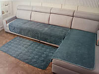 Накидки-дивандеки покрывало чехол на диван и кресла, натяжная накидка универсальная на 3 полотна.