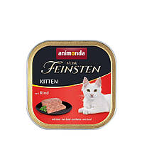 Влажный корм для кошек Animonda Vom Feinsten Kitten with Beef с говядиной для котят | 100 г (говядина) h