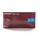 (Міцні) М РукавичкиHOFFEN (Hoff Medical) латексні нестерильні неопудрені 25 пар Сині, фото 4