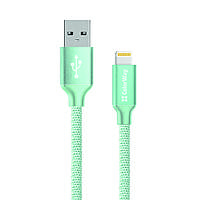 Кабель ColorWay USB - Lightning (M/M), 1 м, Mint (CW-CBUL004-MT) SM