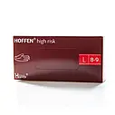 L Рукавички HOFFEN (Hoff Medical) латексні нестерильні неопудрені 25 пар Сині, фото 3