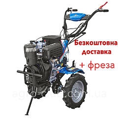 Мотоблок ДТЗ 510ДНЕ-К + фреза (10 к.с., ручний і ел.стартер) (колеса 4.00-10) БЕЗКОШТОВНА ДОСТАВКА!!