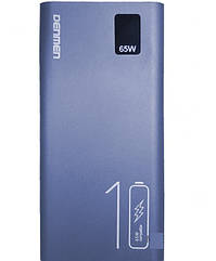 Зовнішній акумулятор Power Bank Denmen DP12 PD65W+QC3.0 - 10000mAh синій