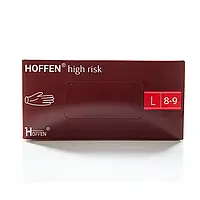 L Перчатки HOFFEN (Hoff Medical) латексные нестерильные неопудренные 25 пар Синие