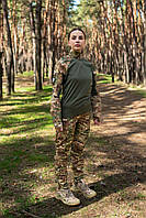 Женский боевой костюм мультикам полевой рипстоп качественный зсу форма штурмовая летняя военная multicam ВСУ