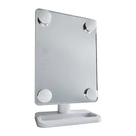 Дзеркало косметичне з LED підсвічуванням прямокутне HH083 360 (White)-LВR