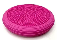 Балансировочная массажная подушка сенсомоторный балансировочный диск EasyFit 33х5 см (Pink)-LВR