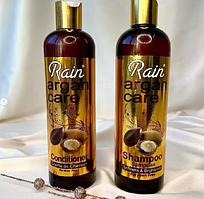 Набір для волосся: Шампунь та кондиціонер для волосся з аргановою олією "Золота аргана" від турецького бренду Rain