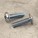 Гвинт М4х16 10,9 ISO 7380-2 з напівкруглою головкою з буртиком під шестигранник, фото 3