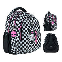 Рюкзак школьный Kite teens Kuromi HK24-8001M 40x29x17 см черно-белый