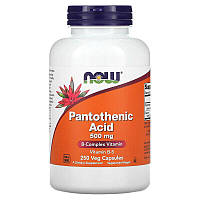 Пантотеновая кислота Pantothenic Acid Now Foods 500 мг 250 растительных капсул Mix