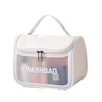 Косметичка непромокаемая Washbag 22x16x14 см белая