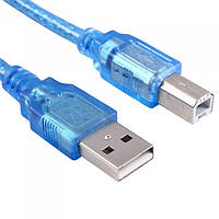 Кабель USB - AM/BM с фильтром для принтера 3 метра Blue (F-S)