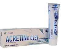 Acretin (Tretinoin) 0.025% Крем для оздоровления, омоложения и сияния кожи